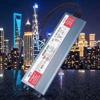 Boîtier en aluminium étanche IP67 pour transformateur d'éclairage LED extérieur 200W 110-265V AC vers DC 12V/24V 100% pleine puissance