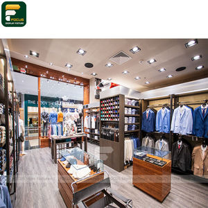 ชั้นวางเสื้อผ้าแบบเปิดสำหรับร้านค้าขนาดเล็ก ชั้นวางแขวนเสื้อผ้าแบบประหยัดพื้นที่ อุปกรณ์จัดแสดงสินค้าสำหรับร้านค้าปลีก - Product Image 4