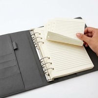 Carnet A5 personnalisable à anneaux, rechargeable, avec mécanisme 6 anneaux en acier inoxydable, pour bureau, journalisation, vente en gros, personnalisation d'entreprise