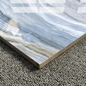 Lujosas Baldosas de Porcelanato Pulido para Pisos, 60 x 60, Hermosas Baldosas de Mármol Azul Brillante de 60 por 60 para Sala de Estar - Product Image 2