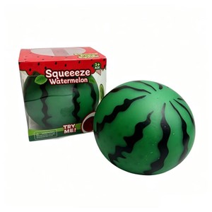 Jouet Squishy Perles Éclatantes Pastèque & Fraise, Fruits Simulés Anti-Stress à Presser - Product Image 2