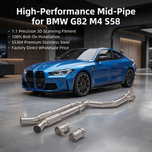Tubo Centrale di Scarico ad Alte Prestazioni da 89mm per BMW M2 M3 M4 G82 G80 G87 S58 3.0T 2021-2023, Spessore 1.5mm - Product Image 1