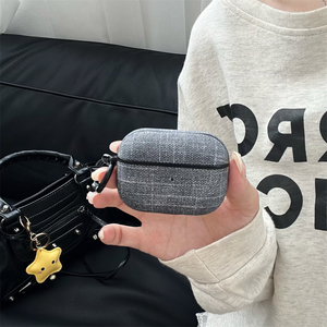 Étui simple vintage en jean texturé pour Apple <span class=keywords><strong>Airpods</strong></span> 1 2 3 4 Pro2, housse pour écouteurs sans fil, <span class=keywords><strong>boîte</strong></span> <span class=keywords><strong>de</strong></span> charge pour <span class=keywords><strong>Airpods</strong></span> Pro3 - Product Image 2