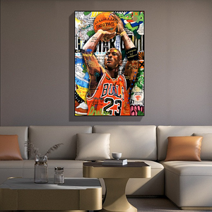 Abstrait Graffiti <span class=keywords><strong>Pop</strong></span> Toile Mur <span class=keywords><strong>Art</strong></span> Salon Décor À La Maison Enfants Chambre Mur <span class=keywords><strong>Art</strong></span> Photo Portrait Imprimer pour Garçon Cadeau pour Enfants - Product Image 2