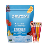 Sachets de poudre d'électrolytes OEM avec magnésium, vitamine C, zinc, boissons de récupération après l'entraînement pour les passionnés de fitness