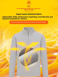 <span class=keywords><strong>Sudadera</strong></span> Unisex Personalizable, Cálida y Transpirable, Chaqueta de Forro Polar para Otoño, Cuello Alto, Gruesa, de Doble Cara, con Pelo de Conejo - Product Image 2