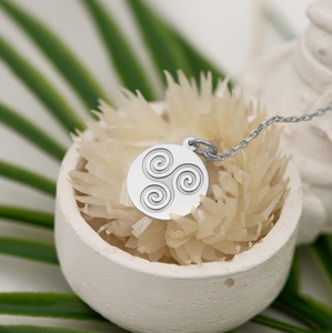 316Lステンレス鋼トリスケリオンペンダントケルトスパイラルネックレス古代シンボルジュエリーバイキングペンダント異教チャーム - Product Image 4