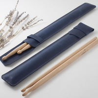 Simple Luxury PU Leather Drumstick Protective Bag Two-pack Drum Stick Bag Portable Musical Instrument Bags
