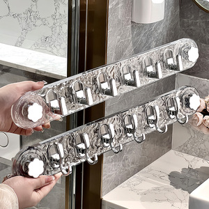 Crochet <span class=keywords><strong>mural</strong></span> adhésif de luxe léger avec ventouse puissante, crochet à vêtements sans trace pour porte de salle de bain, cuisine, sacs - Product Image 1