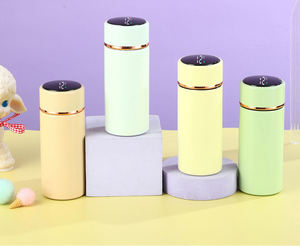 280ml portátil 304 doble pared de acero inoxidable bolsillo botella de <span class=keywords><strong>agua</strong></span> café taza térmica <span class=keywords><strong>con</strong></span> tapa de pantalla de temperatura - Product Image 2