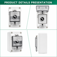 Boîtier de projet électronique KZ-1D en plastique ABS PC, étanche IP65, anti-poussière, pratique, taille personnalisable, boîte de jonction à boutons