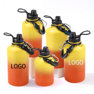 Jarra de Agua Personalizada de Acero Inoxidable 304 con Degradado de Color, 50oz/64oz/87oz/128oz, con Asa de Paracord - Product Image 1