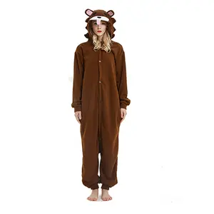 Pyjama pour halloween femme, déshabillé, en molleton d'animal, licorne, vêtement de noël