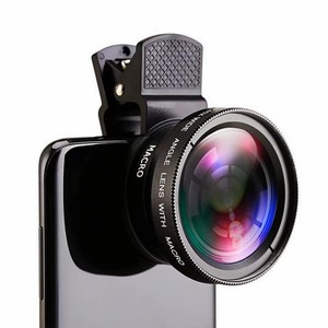 Kit d'objectifs universels professionnels HD 2-en-1 pour smartphone avec cadre, compatible iPhone et autres appareils mobiles - Product Image 1