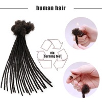 Extensions de dreadlocks en cheveux naturels Remy, tressées à la main, style africain Reggae, noires, longueur épaule, lots pour femmes, vente en gros Senmu