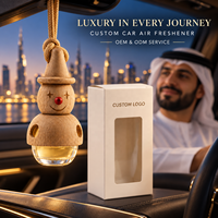 Diffuseur de parfum liquide personnalisé pour voiture avec bouchon en bois sculpté, concentration de parfum à 60%, rechargeable, OEM ODM, à suspendre, pour bureau