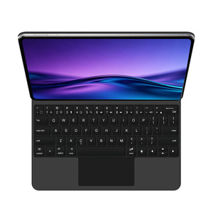 คีย์บอร์ดไร้สายแม่เหล็กพร้อมแทร็คแพดสำหรับ <span class=keywords><strong>Xiaomi</strong></span> Pad <span class=keywords><strong>5</strong></span>/6/7/8 <span class=keywords><strong>Pro</strong></span>, ไฟแบ็คไลท์ 7 สี, ขาตั้งปรับได้, เคส PU, รับผลิตแบบ OEM/ODM - Product Image 1