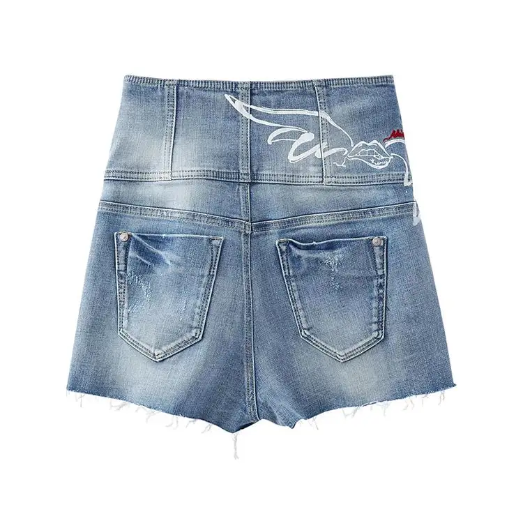 Hot Sexy Denim Shorts Mulheres Personalizadas Denim Calças Jeans Curto De Cintura Alta