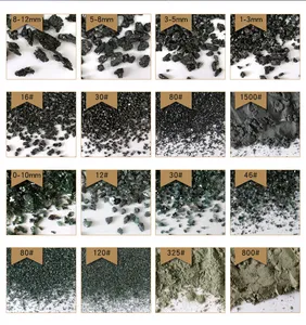 Alta qualidade de carboneto de silício 98% 85% 88% grãos de esmeril sic abrasivo de carboneto de silício em pó de carborundum