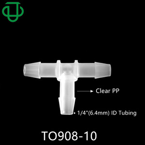 T-Type Tee Connector 3.2-4.8-6.4mm <b>PP</b> Plastic For Hose Connection Gray Color - Product Image 2
