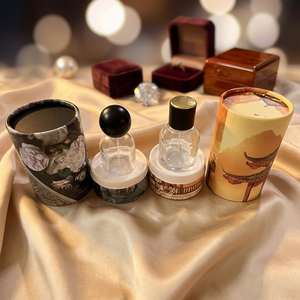 Boîte cylindrique en tube de papier imprimé sur mesure pour flacon de parfum de luxe, tube rigide en carton pour cadeau parfumé et présentation de marque - Product Image 1