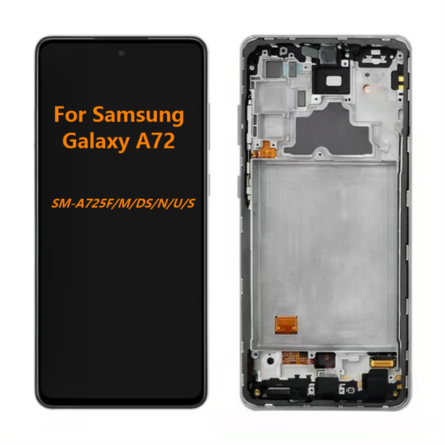 High Quality for for A72 4G SM-A725 Original Touch Super AMOLED 6.7" Screen Assembly Replacement Frame 1 Year Warranty