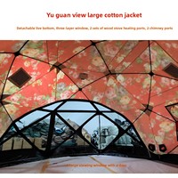 Tente dôme sphérique Yuguan 5 mètres en tissu Oxford 420D pliable imperméable 2000-3000 mm 1000 mm trois couches trois saisons pour le glamping