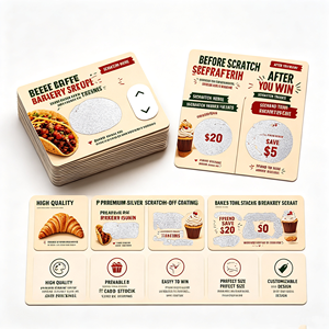 Buoni Gratta e Vinci Personalizzati Bifacciali <span class=keywords><strong>Stampa</strong></span> Offset CMYK per Pizzerie, Panifici e Negozi di Dolci - Product Image 1