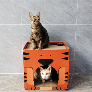 <span class=keywords><strong>DIY</strong></span> Montado Caixa <span class=keywords><strong>Cat</strong></span> <span class=keywords><strong>Scratcher</strong></span> <span class=keywords><strong>Cat</strong></span> House Cama Papelão <span class=keywords><strong>Scratcher</strong></span> com Furo - Product Image 5