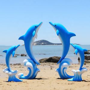 Sculpture de <span class=keywords><strong>dauphin</strong></span> de méduse en fibre de verre, résine de vie Marine, animaux de mer, accessoires pour décoration de fête - Product Image 6