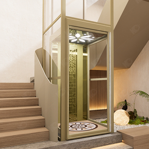 Ascenseur de villa en acier inoxydable Ascenseur résidentiel Ascenseur <span class=keywords><strong>domestique</strong></span> avec cabine fantaisie pour maison Intérieur Extérieur - Product Image 5