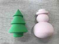 2024 maquillage noël beauté éponge arbre bonhomme de neige maquillage cosmétiques mélangeur vacances cadeau ensemble