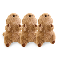 Jouet en peluche de simulation de loutre en tissu doux poupée en peluche de loutre de simulation en gros poupée en peluche de loutre d'animal brun