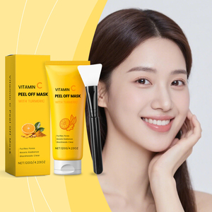 Máscara exfoliante de vitamina C de etiqueta privada, máscara de envoltura nocturna de colágeno, cuidado nocturno con cepillo, máscara exfoliante Facial - Product Image 3