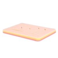 Kit de pratique de suture réutilisable, coussin de suture en silicone à 3 couches avec 14 plaies pour la pratique des étudiants en médecine, en médecine vétérinaire et des infirmières
