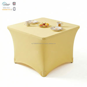 Housse de table extensible en spandex de qualité commerciale, marine, 72 pouces, imperméable, résistante à la chaleur, écologique, durable, réutilisable - Product Image 1