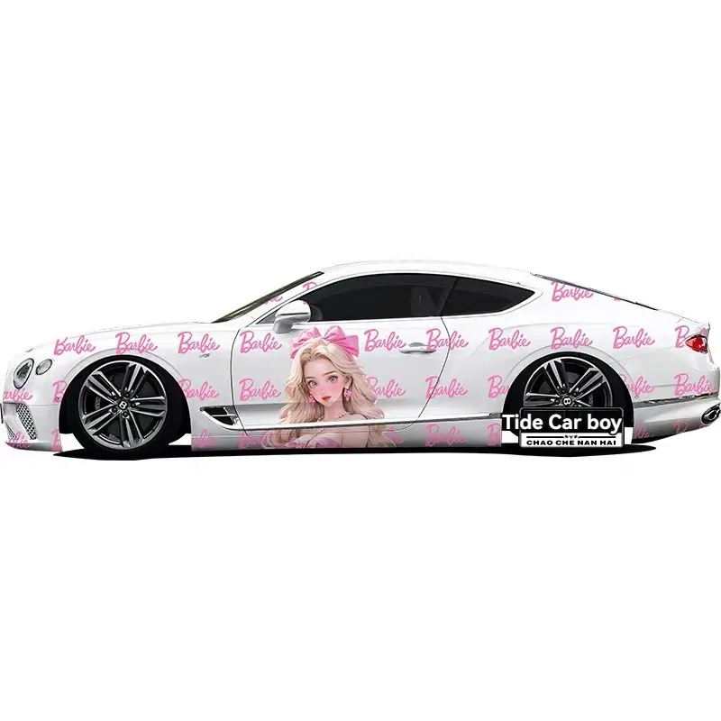 ملصقات كرتونية للسيارة برسومات الأميرة باربي غشاء سيارة كامل على كلا الجانبين للسيارة قابل للتخصيص حسب الطلب من شركة Bentley