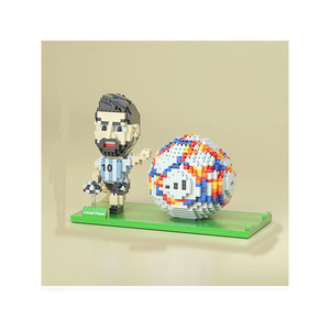 Excellent Vendeur 2026 Support <span class=keywords><strong>de</strong></span> Téléphone et Porte-Stylo en Plastique ABS Style <span class=keywords><strong>Lego</strong></span> pour Stars du Football Mondial, Blocs <span class=keywords><strong>de</strong></span> Construction Micro Mbappe pour Bureau - Product Image 2