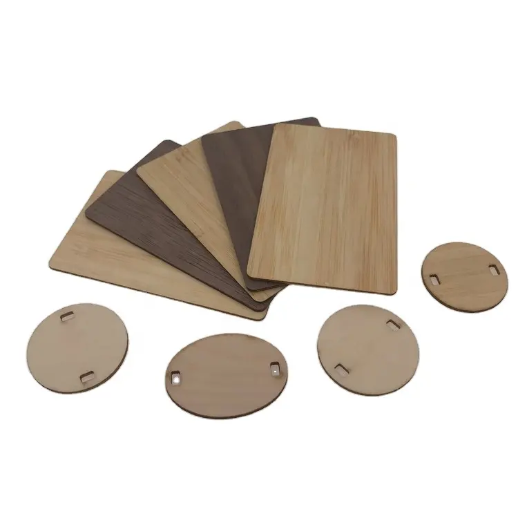 Cartes RFID NFC en bois et bambou écologique, 1000 pièces, design imprimé nécessaire