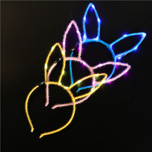 Новый дизайн LED Блеск Сияющий Кот уха партия обруч для волос Hairband аксессуары для волос детей <span class=keywords><strong>babay</strong></span> обувь девочек - Product Image 2