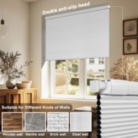 Stores alvéolaires sans perçage JSL 25MM sans fil en tissu non tissé pour fenêtres