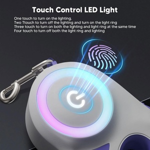 Meilleures fournitures pour chiens : laisse rétractable en plastique lumineuse avec lumière LED de sécurité frontale, laisse d'entraînement anti-emmêlement à 360°, ultime - Product Image 4