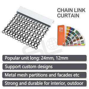 İç duvar, bölme ve restoran tavan tasarımı için alüminyum zincir bağlantı dokuma tel örgü Metal perde - Product Image 2