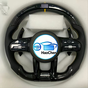 Volant de direction AMG Performance en fibre de carbone forgée compatible avec Mercedes W213 <span class=keywords><strong>E220d</strong></span> E300 W205 C260, remplacement Plug&Play - Product Image 2