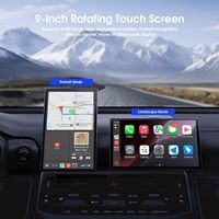 Autoradio intelligent sans fil Bestsonic avec Carplay et Android Auto, écran portable de 9 pouces avec amplificateur et caméra de recul