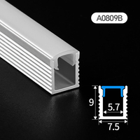 Profilé en aluminium anodisé en forme de U, 1m, 2m, 3m, sur mesure, pour bandes LED – Vente en gros