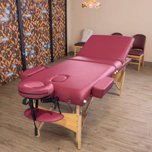 Lit de <span class=keywords><strong>Spa</strong></span> pliable professionnel pour civière Table faciale en cuir synthétique pour Salon de beauté salon Portable vente d'usine - Product Image 1