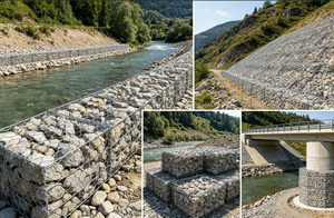 Cage en <span class=keywords><strong>gabion</strong></span> galvanisé en gros d'usine, cage en treillis métallique hexagonal pour la protection des berges de rivière et les murs de soutènement en pente - Product Image 5