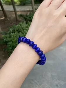 11mm Natürliche Blaue Lapislazuli Anhänger-Halskette für Damen und Herren, Reiki-Heilkristall, Abakus-Perlen-Schmuck, Wohlstands-Edelstein AAAAAA - Product Image 5