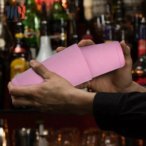 Kit de bar à domicile personnalisé couleur rose, <span class=keywords><strong>shaker</strong></span> <span class=keywords><strong>Boston</strong></span>, kit de barman en acier inoxydable 304, capacité 18oz et 28oz, logo personnalisé - Product Image 6